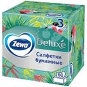 Салфетки бумажные Zewa Deluxe Aroma Collection косметические 3 слоя, 60шт