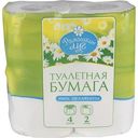 Туалетная бумага Ромашкин луг белая 2 слоя, 4рулона