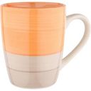 Кружка керамическая цвет: оранжевый/бежево-серый, 370мл