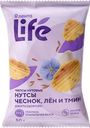 Чипсы нутовые ЛЕНТА LIFE Чеснок, лен и тмин, 50г