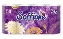 Туалетная бумага, Soffione, 3 слоя, 8 рулонов
