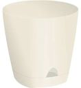 Горшок цветочный с поддоном InGreen Amsterdam сливочный, 11см×0,65л
