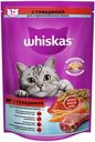 Корм сухой Whiskas с говядиной и вкусными подушечками для стерилизованных кошек 350г