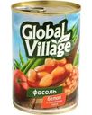 Фасоль Global Village белая в томатном соусе 400г