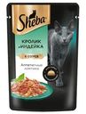 Корм для взрослых кошек Sheba ломтики в соусе кролик и индейка, 75г