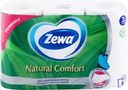 Бумага туалетная ZEWA Natural Comfort белая 3-слоя, 6шт