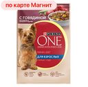 Корм для взрослых собак PURINA® ONE Мини говядина-картофель-горох, 85г