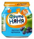 Пюре ФрутоНяня из яблок и черники для питания детей раннего возраста 100 г
