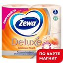 Туалетная бумага ZEWA® Deluxe с ароматом персика 3-слойная, 4рулона