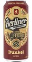 Пиво Berliner Geschichte Dunkel темное фильтрованное 4,2 % алк., Германия, 0,5 л