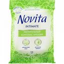 Влажные салфетки для интимной гигиены Novita Intimate с растительным комплексом Amiderm, 15 шт.