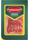 Мясной продукт из свинины категории В. Бекон сырокопчёный охл. 150 гр., нарезка