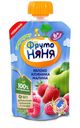 Пюре детское десерт из яблок, клубники и малины, ФрутоНяня, 90 г