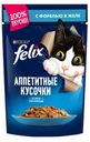 Корм для кошек Felix Аппетитные кусочки с форелью и фасолью, 85 г