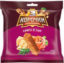 Сухарики ржаные ТРИ КОРОЧКИ Сыр и семга, 100г