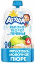 Пюре фруктово-молочное Агуша Яблоко-творог со вкусом печенья, 90 г