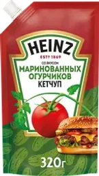 Кетчуп томатный HEINZ со вкусом маринованных огурчиков