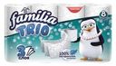 Бумага туалетная белая 3 слоя Familia trio 8 рулонов
