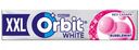 Жевательная резинка Orbit White Bubblemint со вкусом фруктов и мяты без сахара, 19г