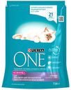 Сухой корм для кошек Purina ONE для красивой шерсти курица и цельные злаки, 750 г