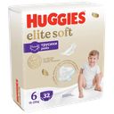 Трусики-подгузники HUGGIES Elite Soft 6 (15-25кг), 32шт.