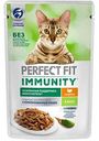Влажный корм для иммунитета кошек Perfect Fit Immunity Индейка, спирулина в желе, 75 г