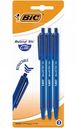 Ручки шариковые Bic Round Stic Clic цвет: синий, 3 шт.