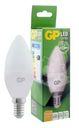 Лампа светодиодная GP LED C37 E14 27K 2CRB1 7W тёплый свет