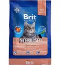 Корм для стерилизованных кошек Brit Premium с лососем и курицей, 400 г