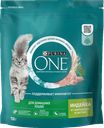 Корм Purina One для домашних кошек, индейка цельные злаки, 750 г