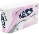Туалетная бумага, Papia, 5 слоёв, 8 рулонов