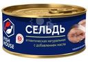 Сельдь Fish House атлантическая натуральная c добавлением масла 245г