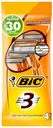 Бритвы одноразовые мужские Bic для чувствительной кожи с тремя лезвиями, 4 шт