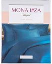 Комплект постельного белья евро Mona Liza Royal Ленты индиго сатин-жаккард, 6 предметов