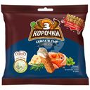 Сухарики Три корочки со вкусом сёмга с сыром, 60г + соус тартар, 25мл
