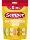 Кусочки фруктово-злаковые Semper Банан и Яблоко, 5х4.5г