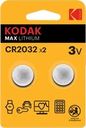 Батарейки KODAK Max Lithium CR2032-2BL, 2шт