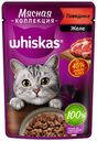 Влажный корм Whiskas Мясная коллекция желе говядина для взрослых кошек 75 г