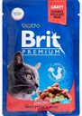 Корм для кошек Brit Premium Говядина и горошек в соусе, 85 г