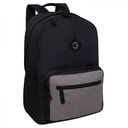 Рюкзак Grizzly с карманом на спинке цвет: серый/чёрный, 28×41×18 см