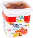 Мидии "Меридиан" с вял томат,чеснок,зелен 270г в масле
