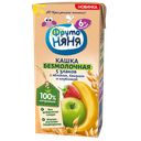 Кашка ФРУТОНЯНЯ жидкая безмолочная 5злаков яблоко-банан-клубника, 200мл