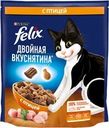 Корм сухой для взрослых кошек FELIX Двойная вкуснятина с птицей, 600г