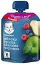 Пюре детское с яблоком, грушей и ягодами, Gerber, 90 г