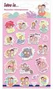 Наклейки многоразовые PrioritY Love is, 11×20 см