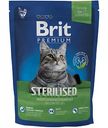 Корм для стерилизованных кошек Brit Premium с курицей и печенью, 800 г