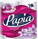 Туалетная бумага Papia Балийский цветок 3 слоя 4шт.