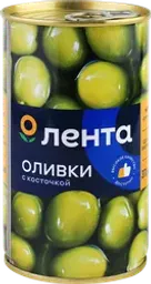 Оливки с косточкой ЛЕНТА зеленые крупные
