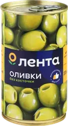 Оливки без косточки ЛЕНТА зеленые крупные