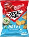 Сухарики Хрусteam багет сметана-зелень, 100г